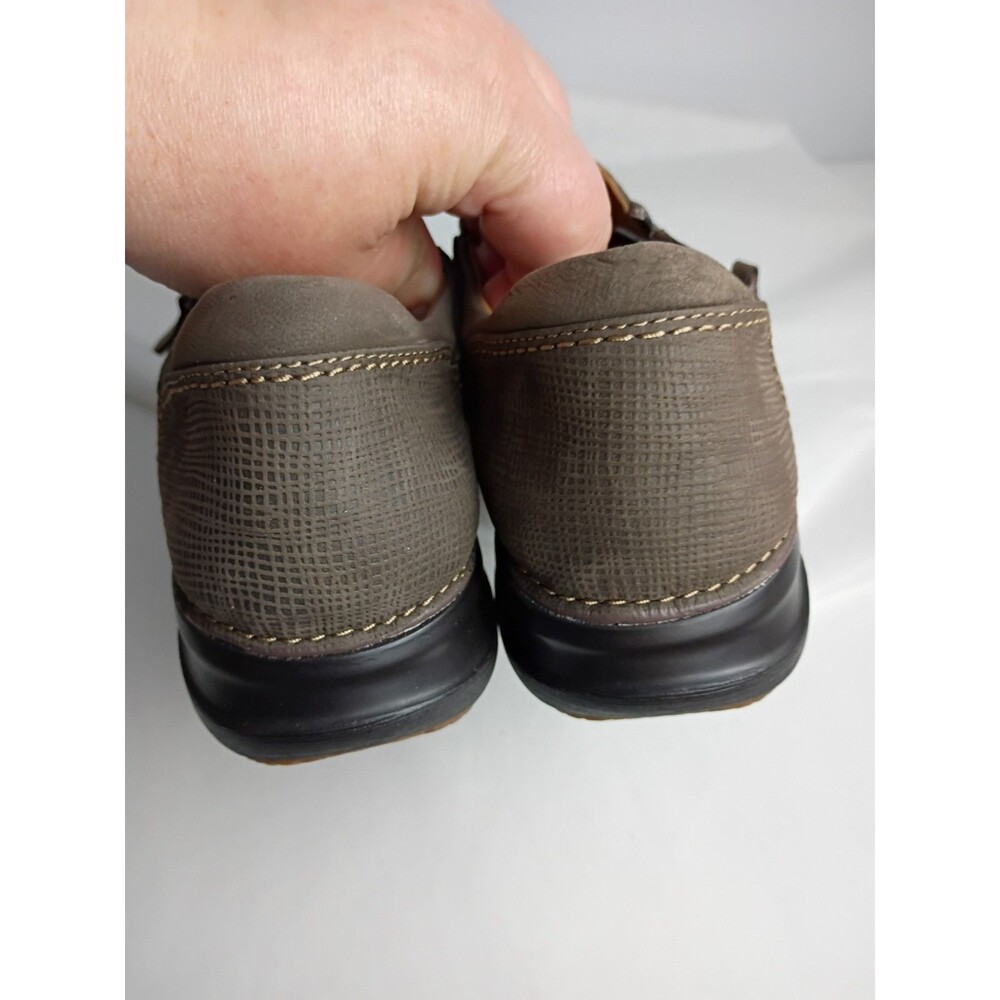 Clarks Appley Zip Nubuck Leather Loafer Womens Size 7M Brown Comfort Walking - Picture 7 of 11